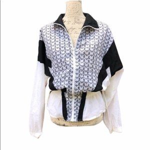 Reebok vintage 90s geo print windbreaker sz Medium